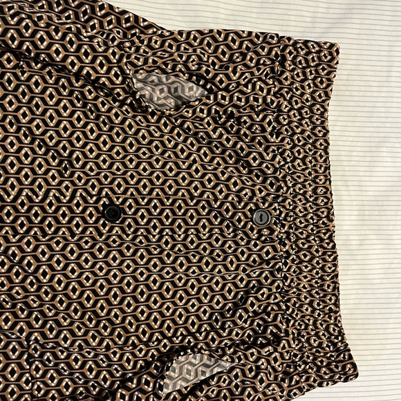 Espresso Black and White Geometric A-Line Skirt - Picture 2 of 4